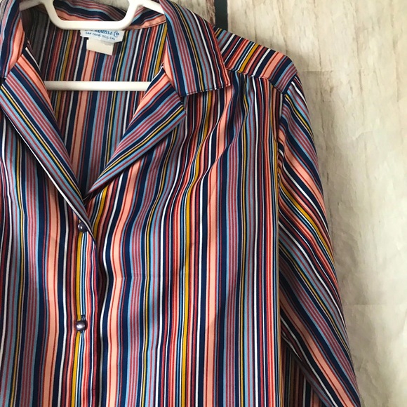 Levi's Tops - Vintage Levi’s satin silk striped shirt woman’s 12